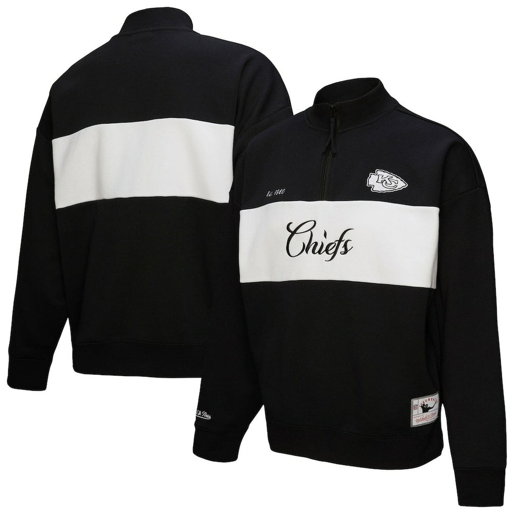 Mitchell & Ness Kansas City Chiefs Women's Quarter-Zip Jacket Black