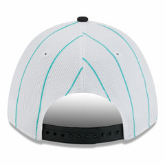 Miami Marlins New Era 2025 Batting Practice 9FORTY M-Crown Adjustable Hat - White/Black - New Era Discount