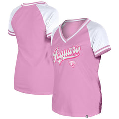 Jacksonville Jaguars New Era Women's Mommy & Me V-Neck T-Shirt Pink