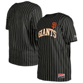 San Francisco Giants New Era Throwback Pinstripe T-Shirt - Black - New Era Sale