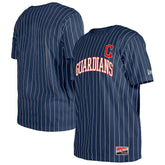 Cleveland Guardians New Era Throwback Pinstripe T-Shirt - Navy - New Era Lifestyle