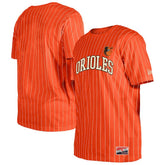 Baltimore Orioles New Era Throwback Pinstripe T-Shirt - Orange - New Era Sale
