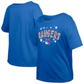 New York Rangers New Era Girl's Youth Flip Sequin T-Shirt - Blue - NHL 201889056