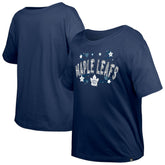 Toronto Maple Leafs New Era Girl's Youth Flip Sequin T-Shirt - Navy - NHL 201889059