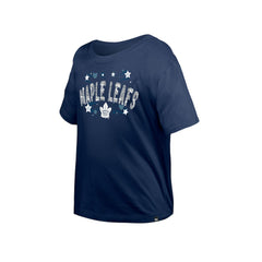 Toronto Maple Leafs New Era Girl's Youth Flip Sequin T-Shirt - Navy - NHL 201889059