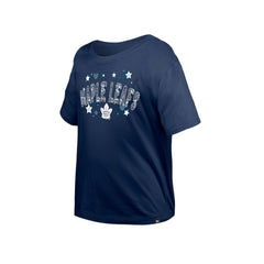 Toronto Maple Leafs New Era Girl's Youth Flip Sequin T-Shirt - Navy - NHL 201889059