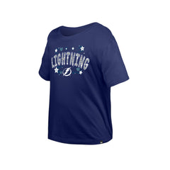 Tampa Bay Lightning New Era Girl's Youth Flip Sequin T-Shirt - Blue - NHL 201889060
