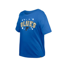 St. Louis Blues New Era Girl's Youth Flip Sequin T-Shirt - Blue - NHL 201889061