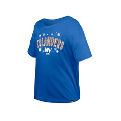 New York Islanders New Era Girl's Youth Flip Sequin T-Shirt - Blue - NHL 201889065
