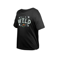 Minnesota Wild New Era Girl's Youth Flip Sequin T-Shirt - Black - NHL 201889074