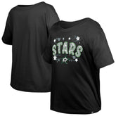 Dallas Stars New Era Girl's Youth Flip Sequin T-Shirt - Black - NHL 201889084
