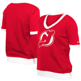 New Jersey Devils New Era Women's Game Day Rhinestuds T-Shirt - Red - NHL 201889151