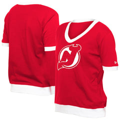 New Jersey Devils New Era Women's Game Day Rhinestuds T-Shirt - Red - NHL 201889151
