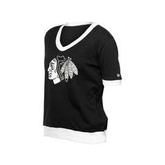 Chicago Blackhawks New Era Women's Game Day Rhinestuds T-Shirt - Black - NHL 201889154