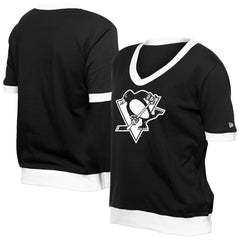 Pittsburgh Penguins New Era Women's Game Day Rhinestuds T-Shirt - Black - NHL 201889159