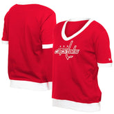 Washington Capitals New Era Women's Game Day Rhinestuds T-Shirt - Red - NHL 201889163