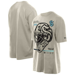 Seattle Kraken New Era Goalie Mask T-Shirt - Tan - NHL 201889539