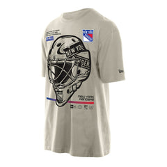 New York Rangers New Era Goalie Mask T-Shirt - Tan - NHL 201889542