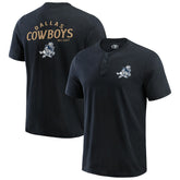Fanatics Dallas Cowboys Darius Rucker Collection Washed Henley T-Shirt Black