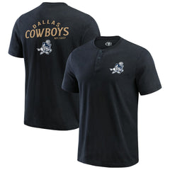 Fanatics Dallas Cowboys Darius Rucker Collection Washed Henley T-Shirt Black