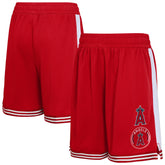 Los Angeles Angels Youth Infielder Shorts - Red - MLB Lifestyle