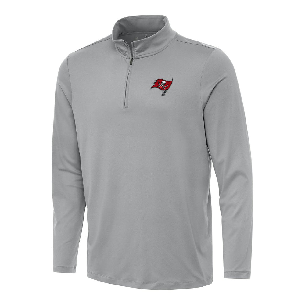 Tampa Bay Buccaneers Antigua Reprocess Quarter-Zip Top Gray