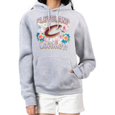 Cleveland Cavaliers G-III 4Her by Carl Banks Women's Flowers Team Logo Graphic Fleece Pullover Hoodie Heather Gray