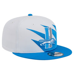 Detroit Lions New Era Throwback Jagged 9FiFTY Snapback Hat Blue