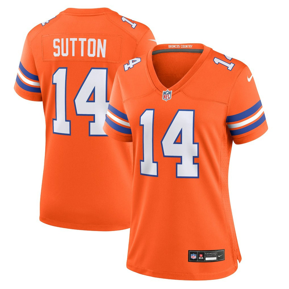 Nike Courtland Sutton Denver Broncos Women's Mile High Collection 1977 Throwback Player Game Jersey Orange