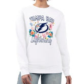 Tampa Bay Lightning G-III 4Her by Carl Banks Women's Flower Logo Pullover Sweatshirt - White - NHL 201906041
