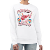 Detroit Red Wings G-III 4Her by Carl Banks Women's Flower Logo Pullover Sweatshirt - White - NHL 201906075