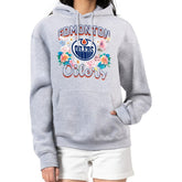 Edmonton Oilers G-III 4Her by Carl Banks Women's Flower Logo Pullover Hoodie - Heather Gray - NHL 201906111