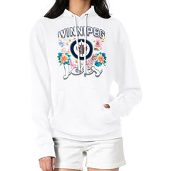 Winnipeg Jets G-III 4Her by Carl Banks Women's Flower Logo Pullover Hoodie - White - NHL 201906123