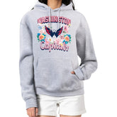 Washington Capitals G-III 4Her by Carl Banks Women's Flower Logo Pullover Hoodie - Heather Gray - NHL 201906133