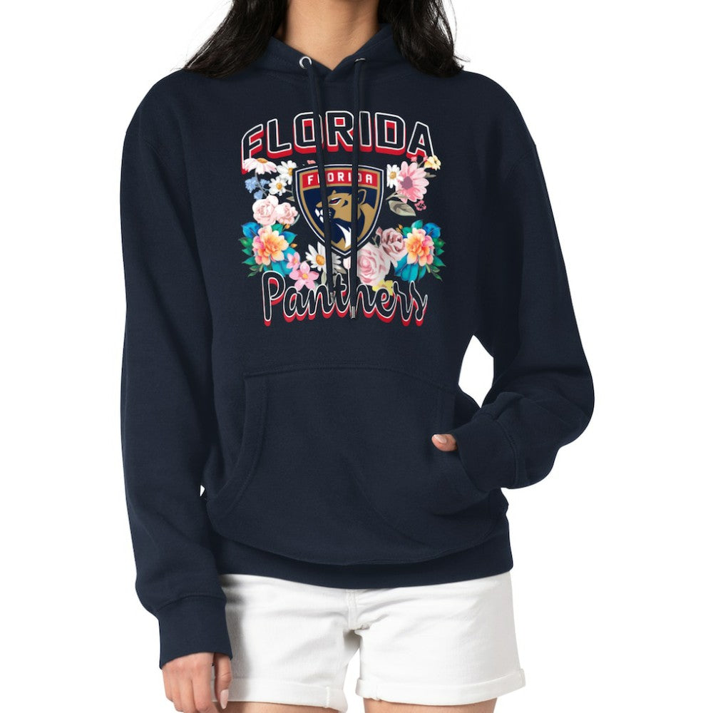Florida Panthers G-III 4Her by Carl Banks Women's Flower Logo Pullover Hoodie - Navy - NHL 201906156