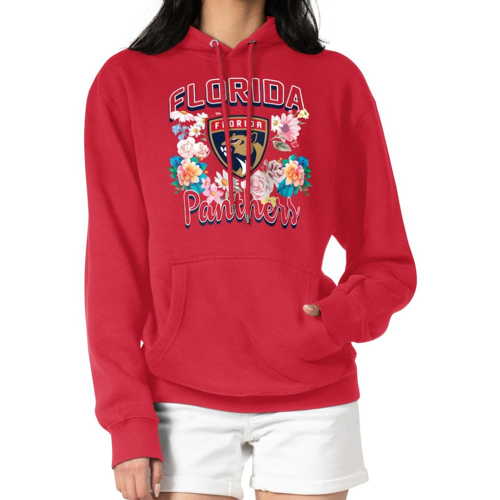 Florida Panthers G-III 4Her by Carl Banks Women's Flower Logo Pullover Hoodie - Red - NHL 201906172