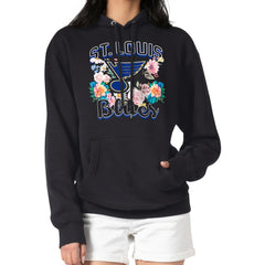 St. Louis Blues G-III 4Her by Carl Banks Women's Flower Logo Pullover Hoodie - Black - NHL 201906181