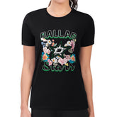 Dallas Stars G-III 4Her by Carl Banks Women's Super-Slim Fit Lightweight Flower Logo T-Shirt - Black - NHL 201906227