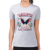 Washington Capitals G-III 4Her by Carl Banks Women's Super-Slim Fit Lightweight Flower Logo T-Shirt - Heather Gray - NHL 201906258