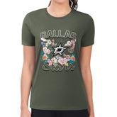 Dallas Stars G-III 4Her by Carl Banks Women's Super-Slim Fit Lightweight Flower Logo T-Shirt - Green - NHL 201906262