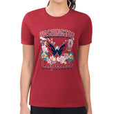 Washington Capitals G-III 4Her by Carl Banks Women's Super-Slim Fit Lightweight Flower Logo T-Shirt - Red - NHL 201906278