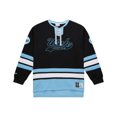 Utah Hockey Club Mitchell & Ness Heritage Lace-Up Pullover Sweatshirt - Black - NHL 201906424