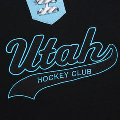 Utah Hockey Club Mitchell & Ness Heritage Lace-Up Pullover Sweatshirt - Black - NHL 201906424