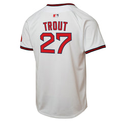 Mike Trout Los Angeles Angels Nike Youth Alternate 2 Limited Player Jersey - White - Nike Sale