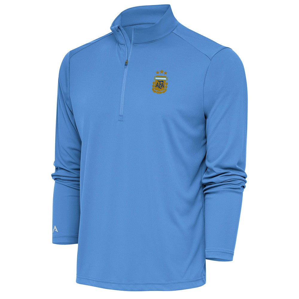 Argentina National Team Antigua Tribute Quarter-Zip Pullover Top Powder Blue
