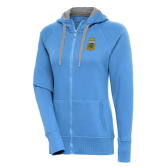 Argentina National Team Antigua Women's Victory Full-Zip Hoodie Powder Blue