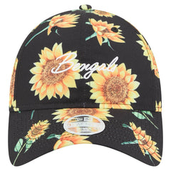 Cincinnati Bengals New Era Women's Adventure Sunflower 9TWENTY Adjustable Hat Black