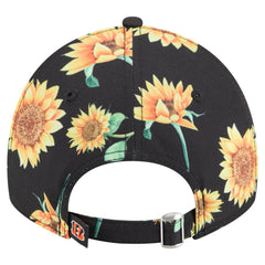 Cincinnati Bengals New Era Women's Adventure Sunflower 9TWENTY Adjustable Hat Black