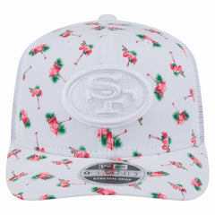 San Francisco 49ers New Era Adventure Flamingo Pattern 9SEVENTY Stretch-Snap Hat White