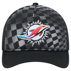 Miami Dolphins New Era Gradient 9FORTY Adjustable Hat Black